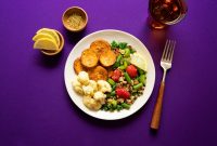 cooked food on plate