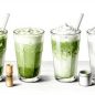 layered matcha drinks