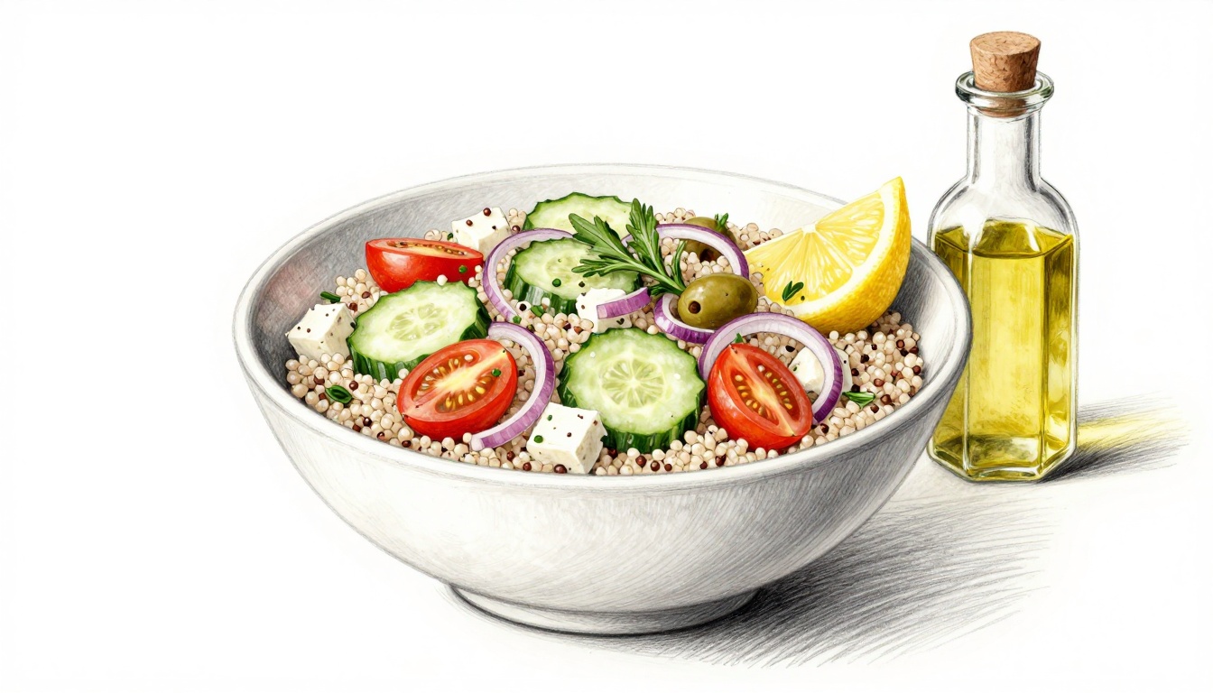 Mediterranean quinoa salad